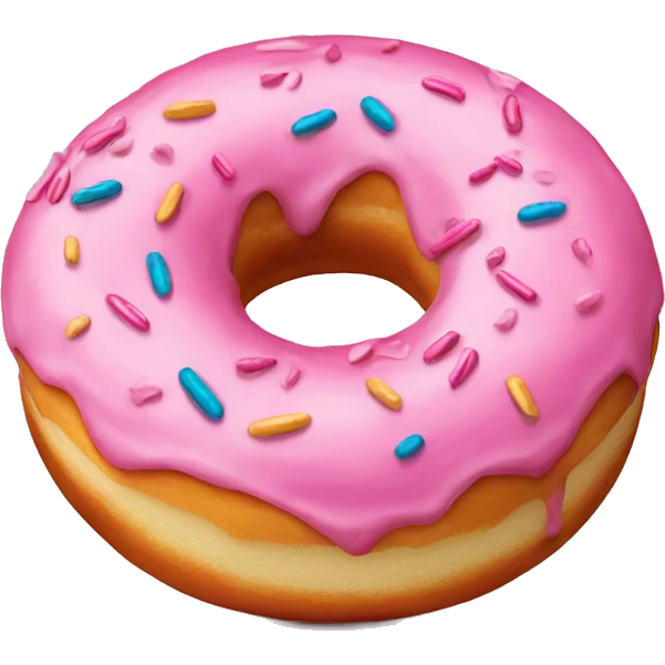 Pink donut cake emoji