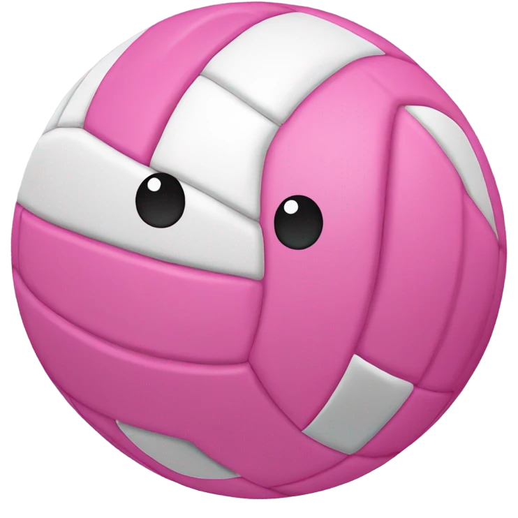 Pink volleyball emoji