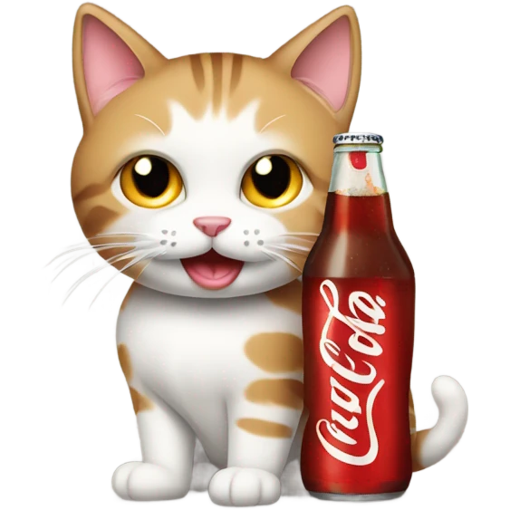 Cat with cola emoji