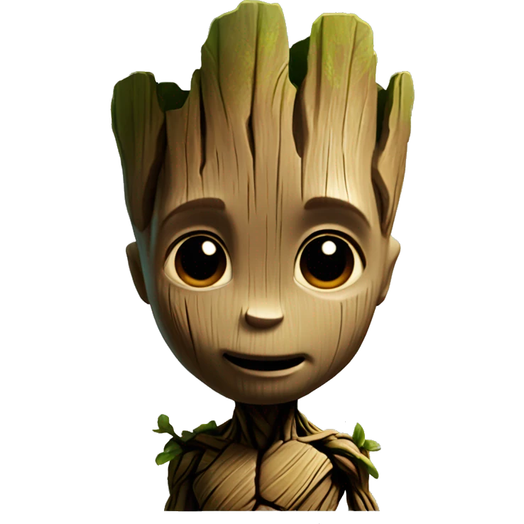 Baby groot head without body  emoji