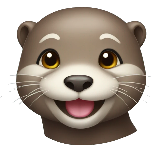 cute otter smiling emoji