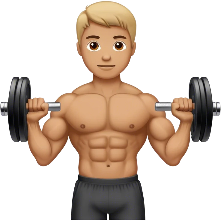 dumbbell bicep curl emoji