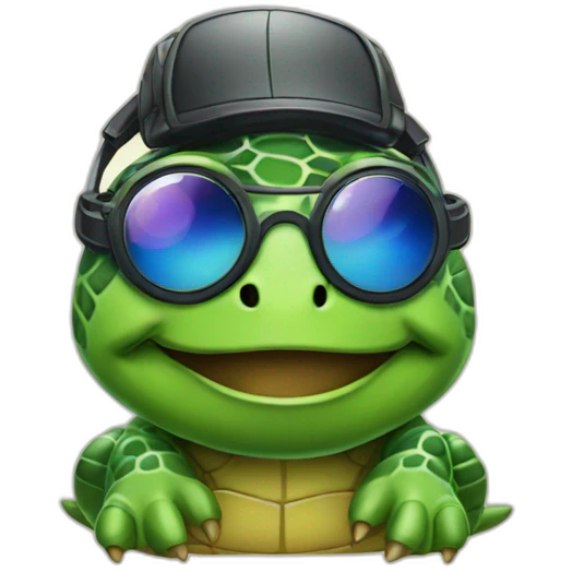 Dj turtle emoji