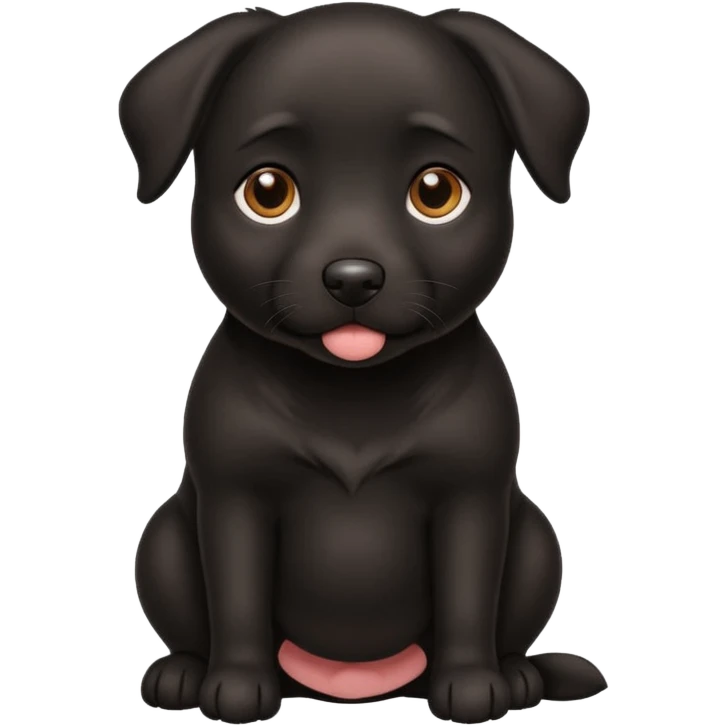 pregnant black dog emoji