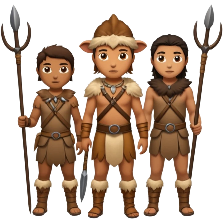 The classic image of hunters in ancient times emoji