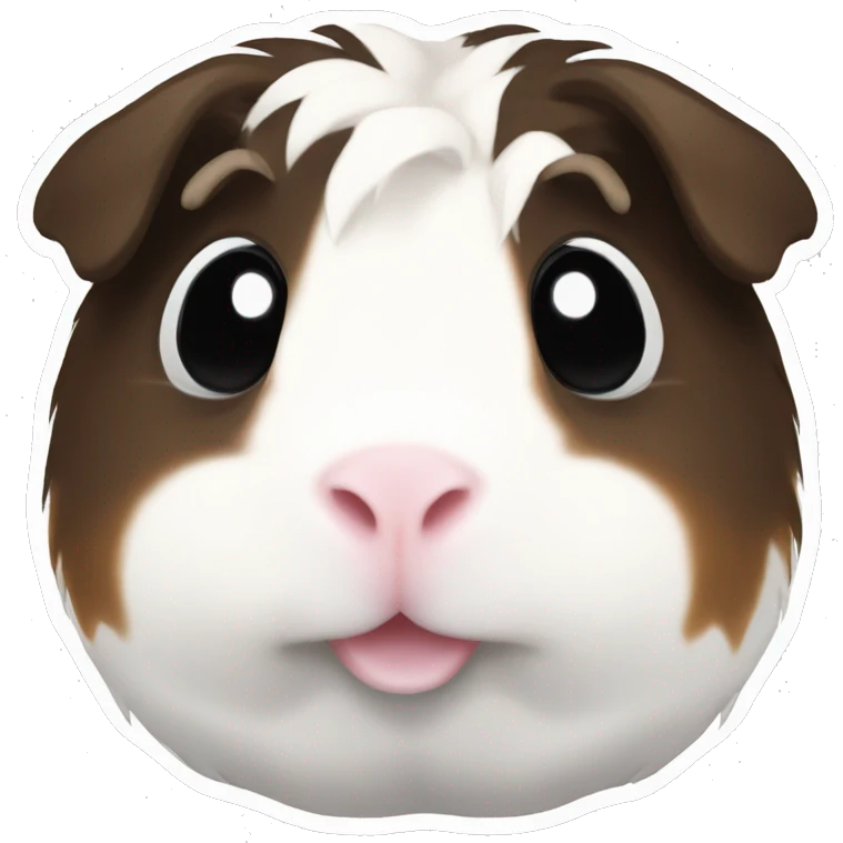 Guineapig dark brown white emoji