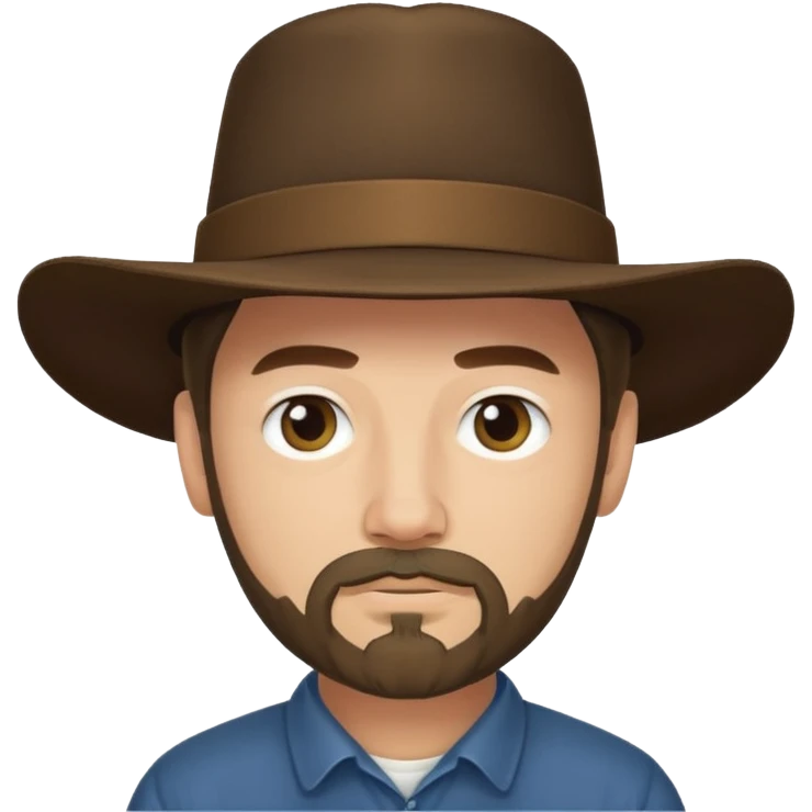 Amish man with goatee. 0 mustache  emoji