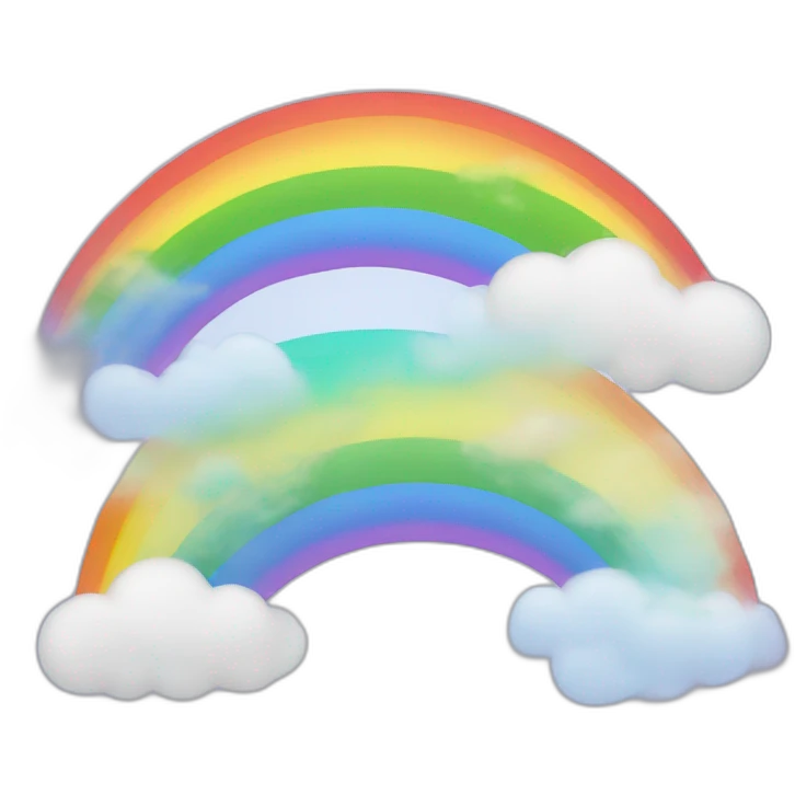 Rainbow cloud emoji