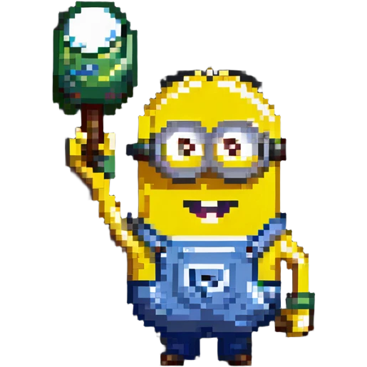 Minion character waving emoji
