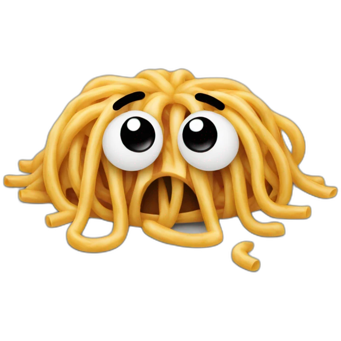 Sad spaghetti emoji