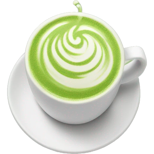 Matcha latte from starbucks, light green  emoji
