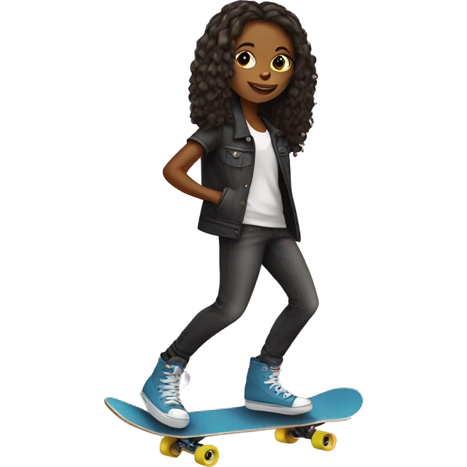 Skate girl emoji