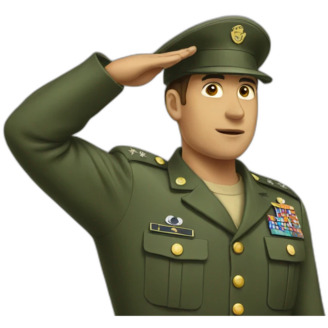 Military salute emoji