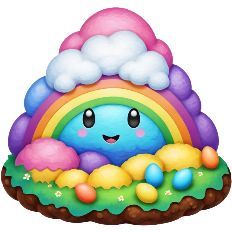 easter rainbow poop landscape  emoji