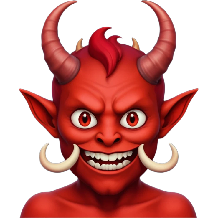 Creppy devil and shushing someone  🤫 emoji