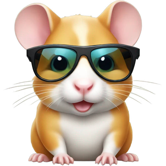Hamster wearing sunglasses  emoji