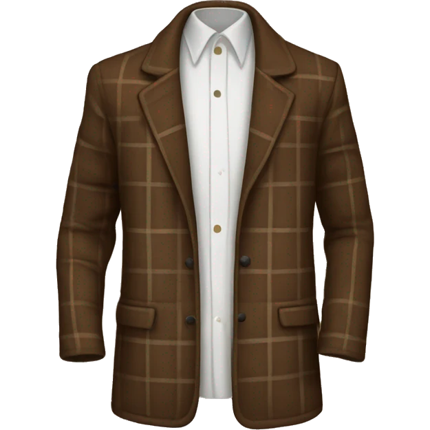 Brown plaid tcoat emoji