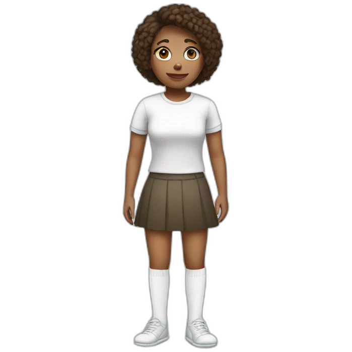 girl full body white socks emoji