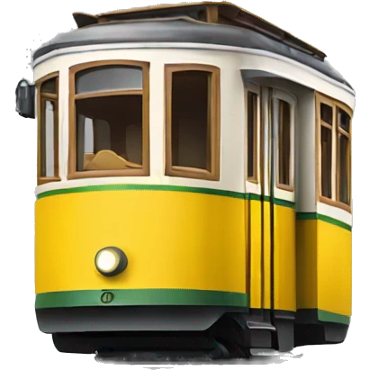 yellow lisbon old tram emoji