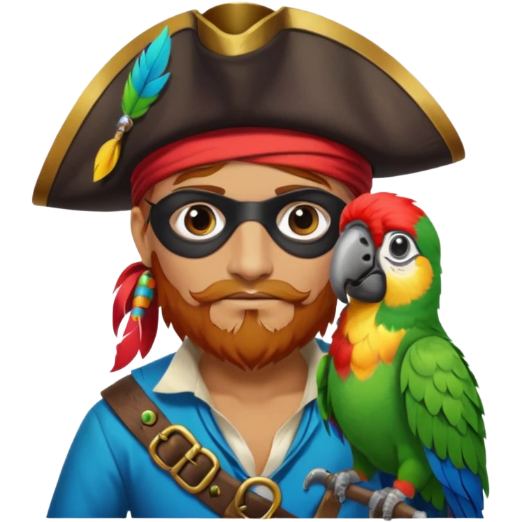 pirate and parrot emoji