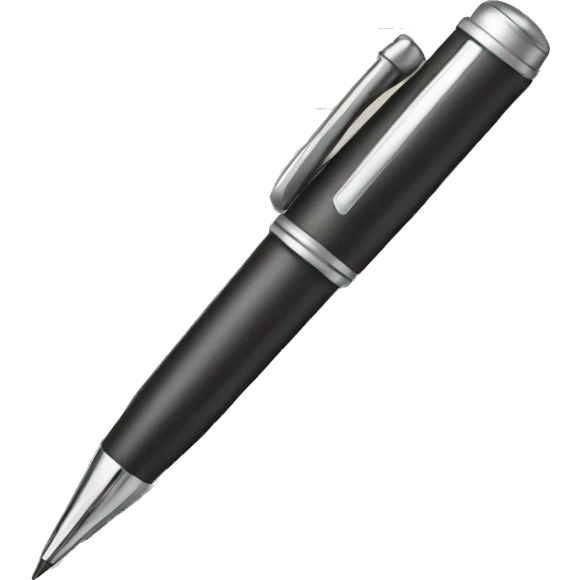 A pen taking notes on paper emoji