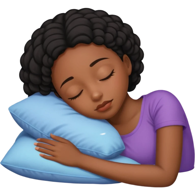 Black girl napping  emoji