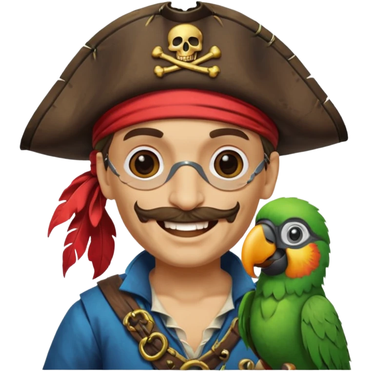 pirate and parrot emoji