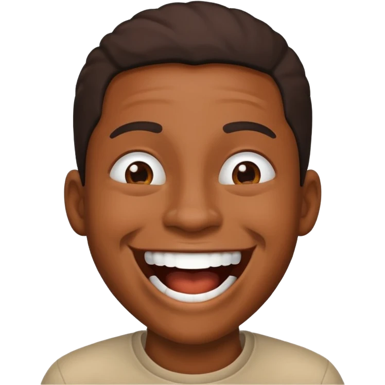 Black person laughing  emoji