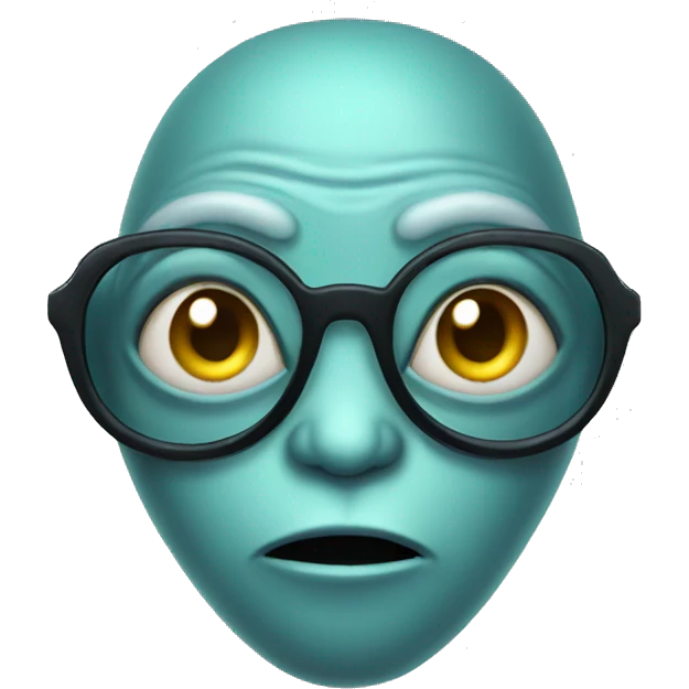 Alien with glasses emoji
