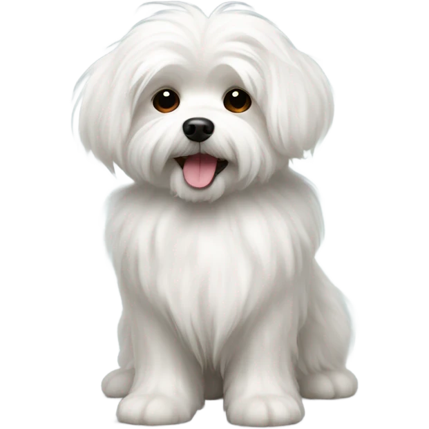 White dog Maltese  emoji