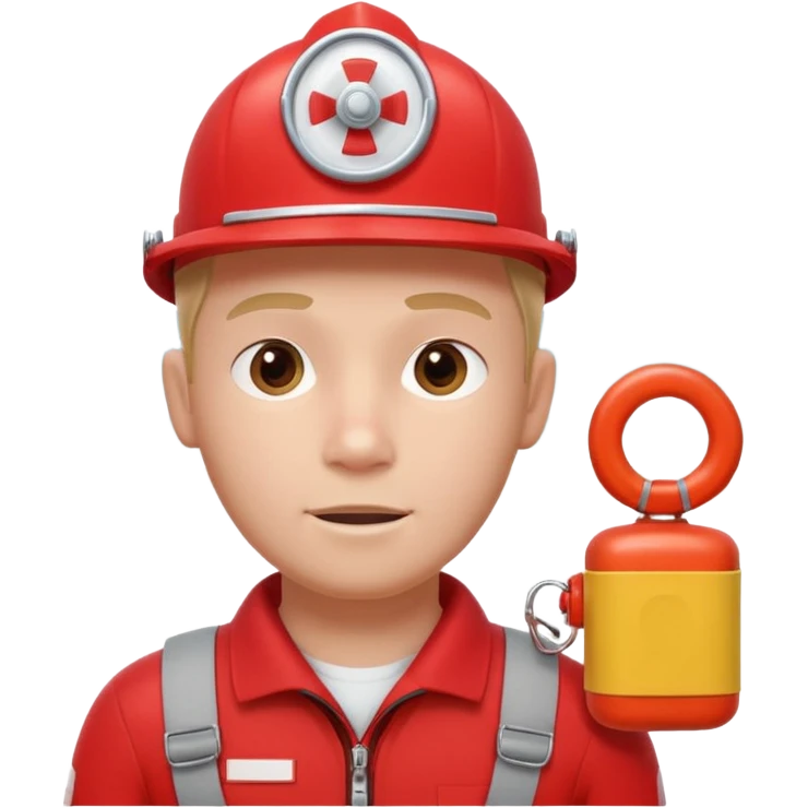 lifeguard portrait, head and shoulders only, wearing red lifeguard uniform, rescue whistle and buoy strap visible, confident alert expression, beach safety vibe, 3D cartoon, mobile game icon style, clean background, no text, no watermark
 emoji