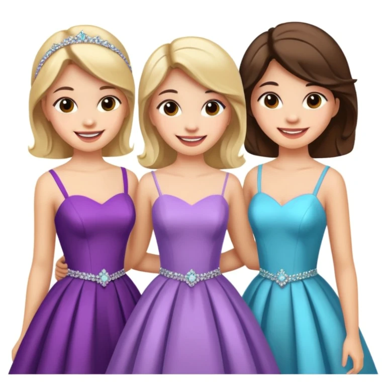 girls in a prom emoji