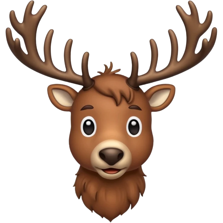 create some realistic christmas raindeers pausing emoji