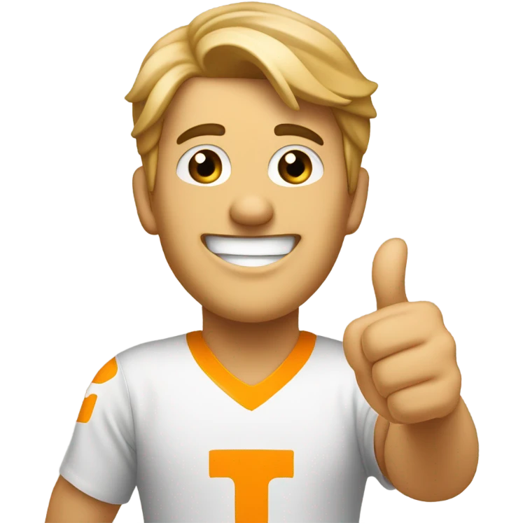 Tennessee Vols fan Caucasian giving thumbs up emoji