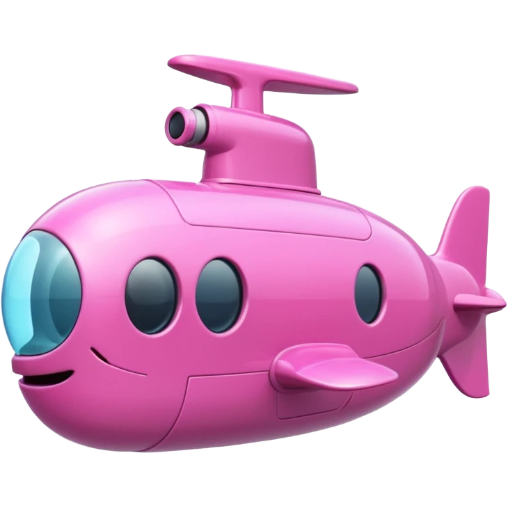 pink mini single submarine in cartoon  emoji