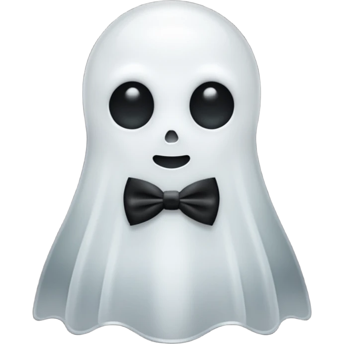 A ghost with a bowtie emoji