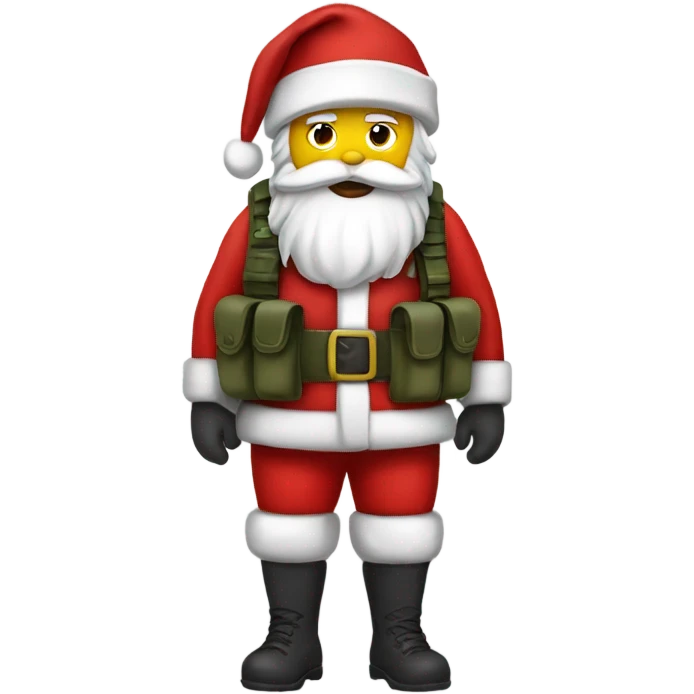 Santa in combat gear emoji