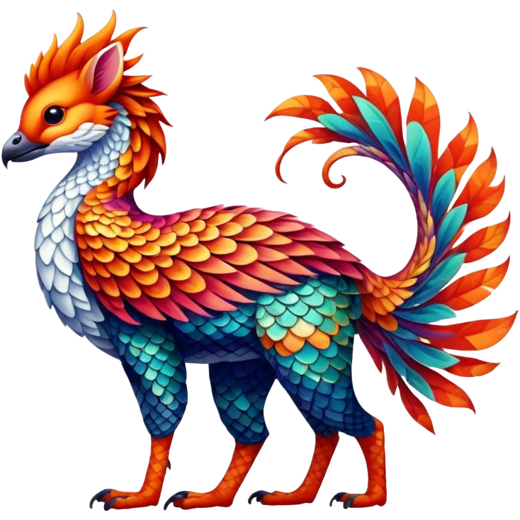 Colorful exotic Falvie-Fionbri, full body emoji