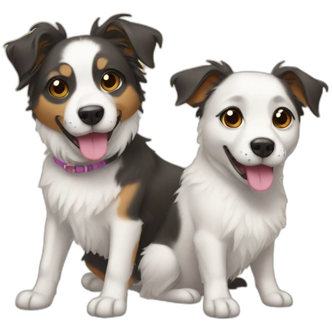 two sister dogs emoji