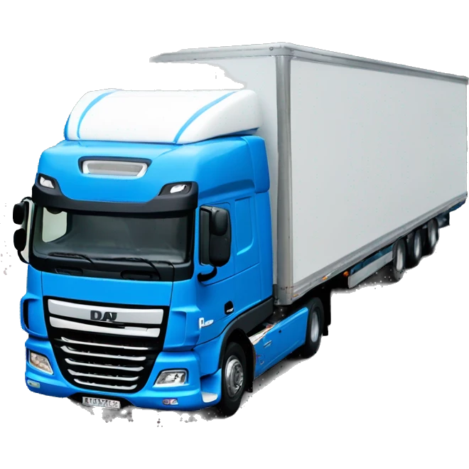 Truck Daf XG+ white with blue trailer  emoji