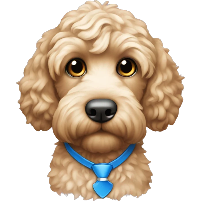 cockapoo with blue collar emoji
