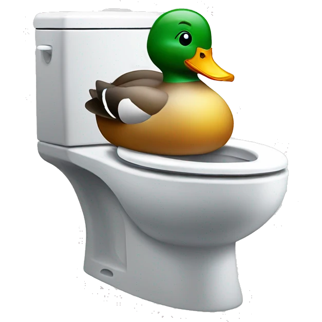 Duck in toilet  emoji