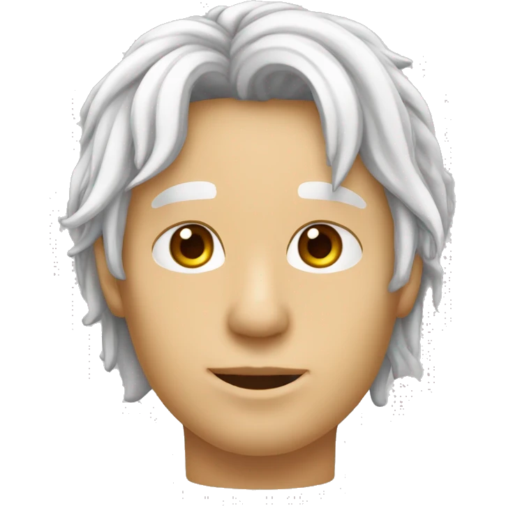 Ragazzo, white, capelli ricci lunghi sopra e corti ai lati, orecchini a cerchio in entrambe le orecchie, septum al naso  emoji