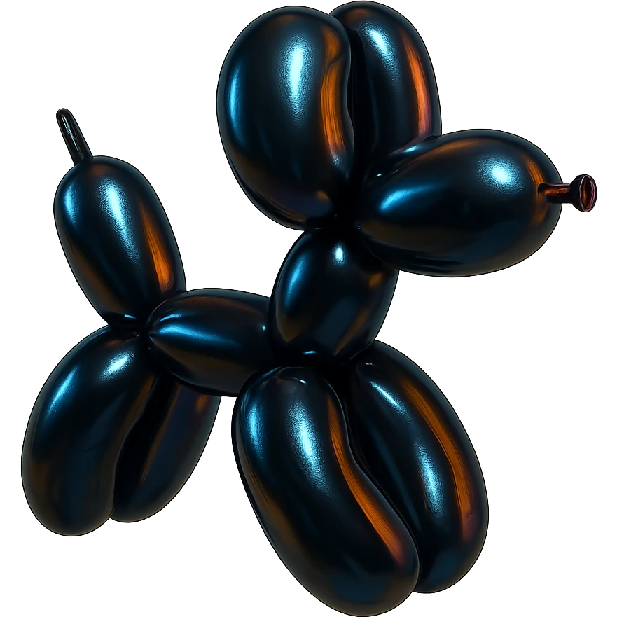 Toy black silhouette emoji