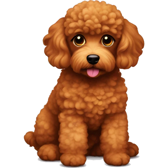 Red golden poodle mix mini emoji