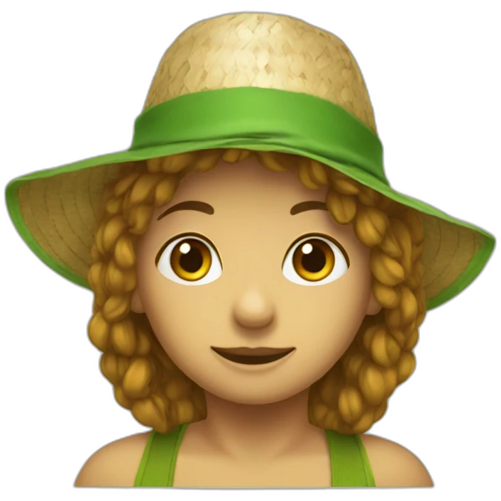 Feid with sunhat and green cloth emoji