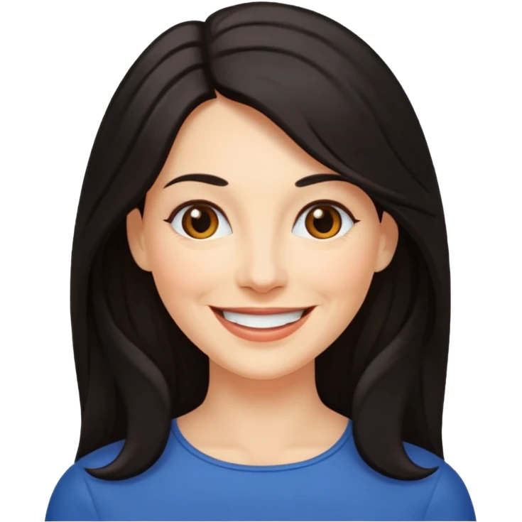 Mature woman with long dark hair emoji