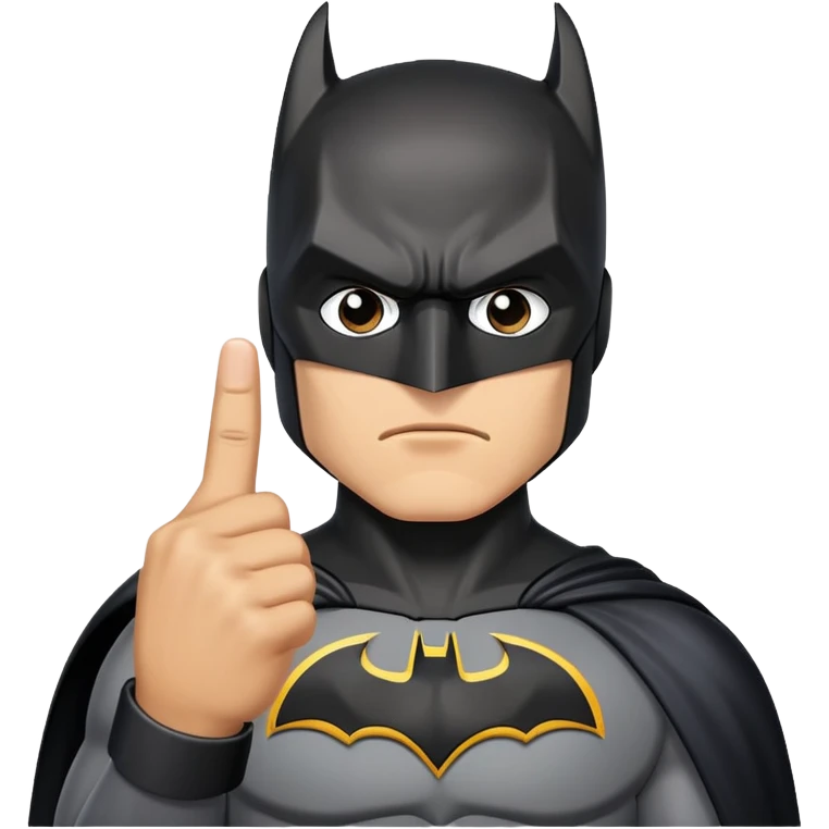 Batman middle finger emoji
