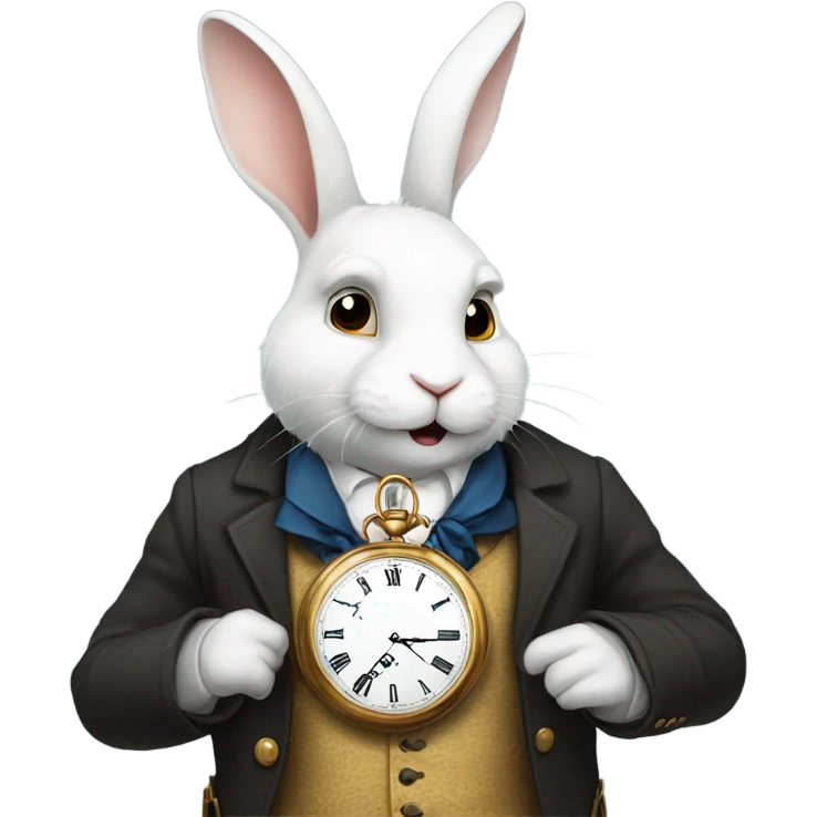 white rabbit alice in wonderland emoji