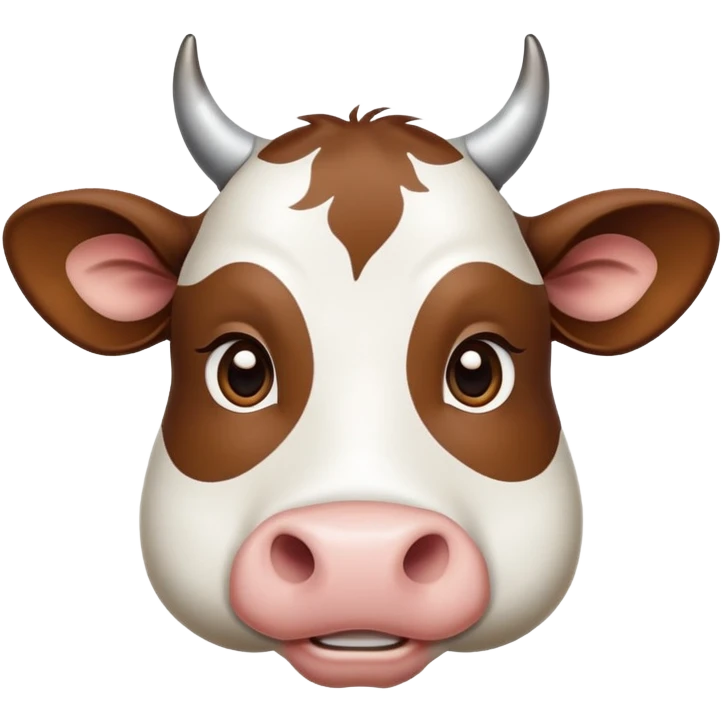 cinematic-noble-brown-and-white-cow-portrait-emoji,-poised-and-regal,-with-a-large,-sturdy-build-and-a-beautifully-patterned-hide-of-rich-brown-accented-by-crisp-white-patches,-deep-set-soulful-brown-eyes,-simplified-yet-sharp-and-sophisticated emoji